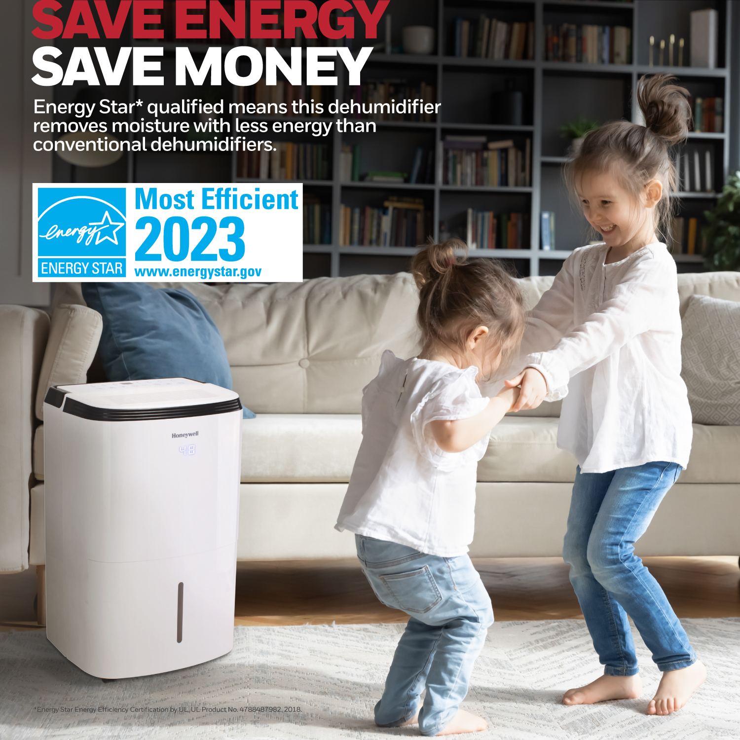 Honeywell 50 Pint Energy Star Dehumidifier with Washable Filter