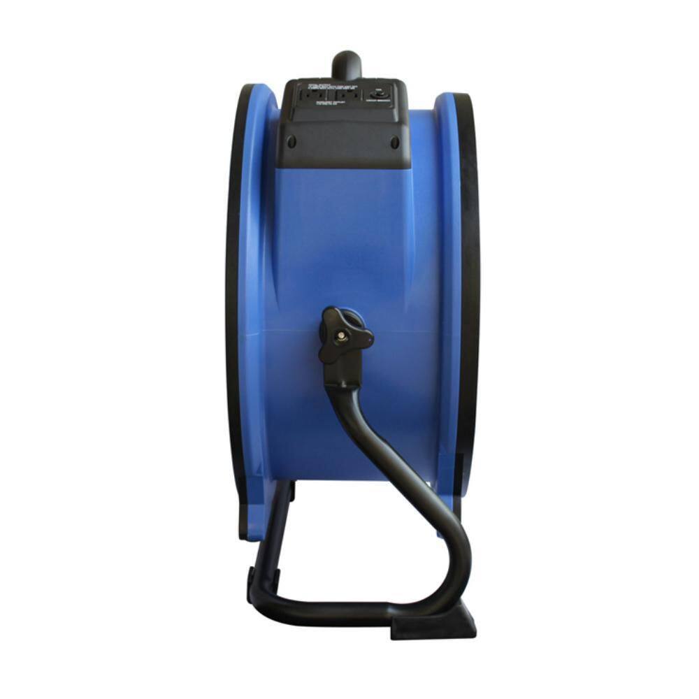 XPOWER X-35AR 1720 CFM High Temperature 13 in. Variable Speed Sealed Motor Professional Industrial Axial Fan with Power Outlets