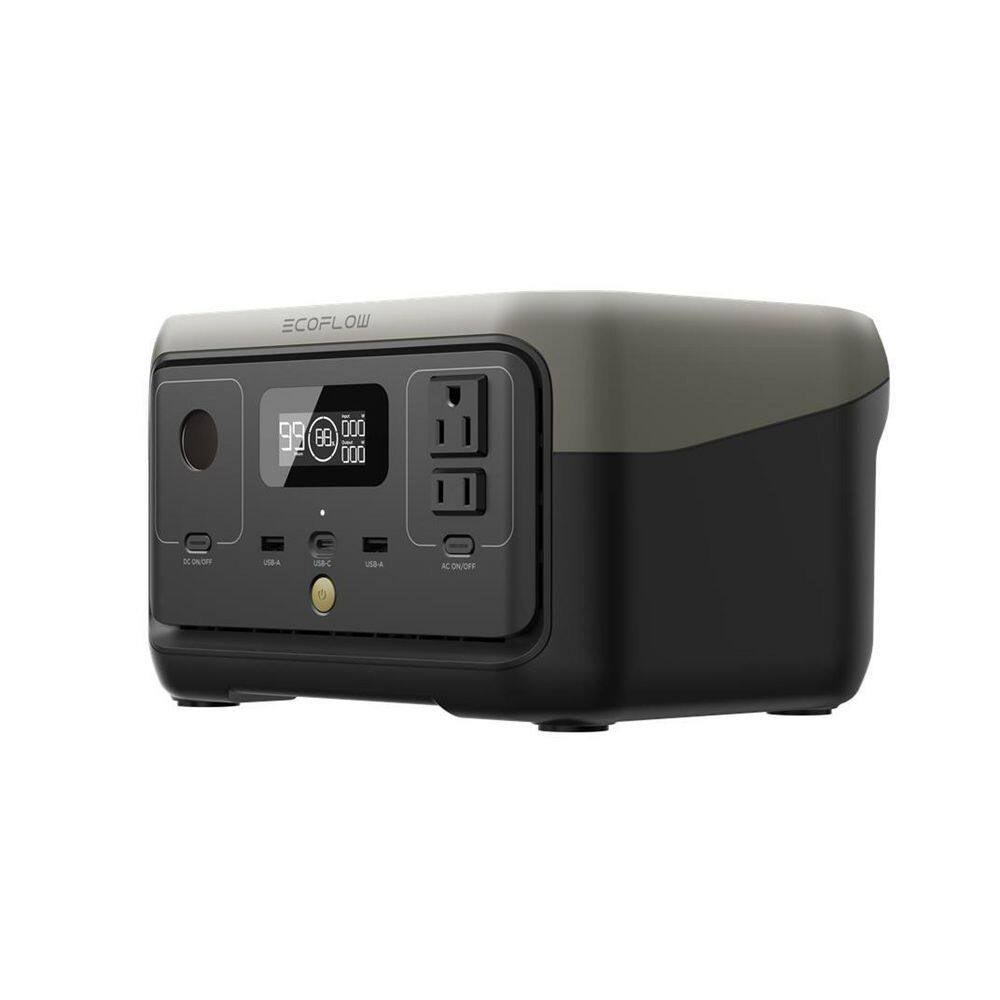 EcoFlow ZMR600-US 300-Watt Continuous/600-Watt Peak RIVER 2 Push-Button Start Power Station. LiFePO4 battery. charge 0-100% in 60 mins