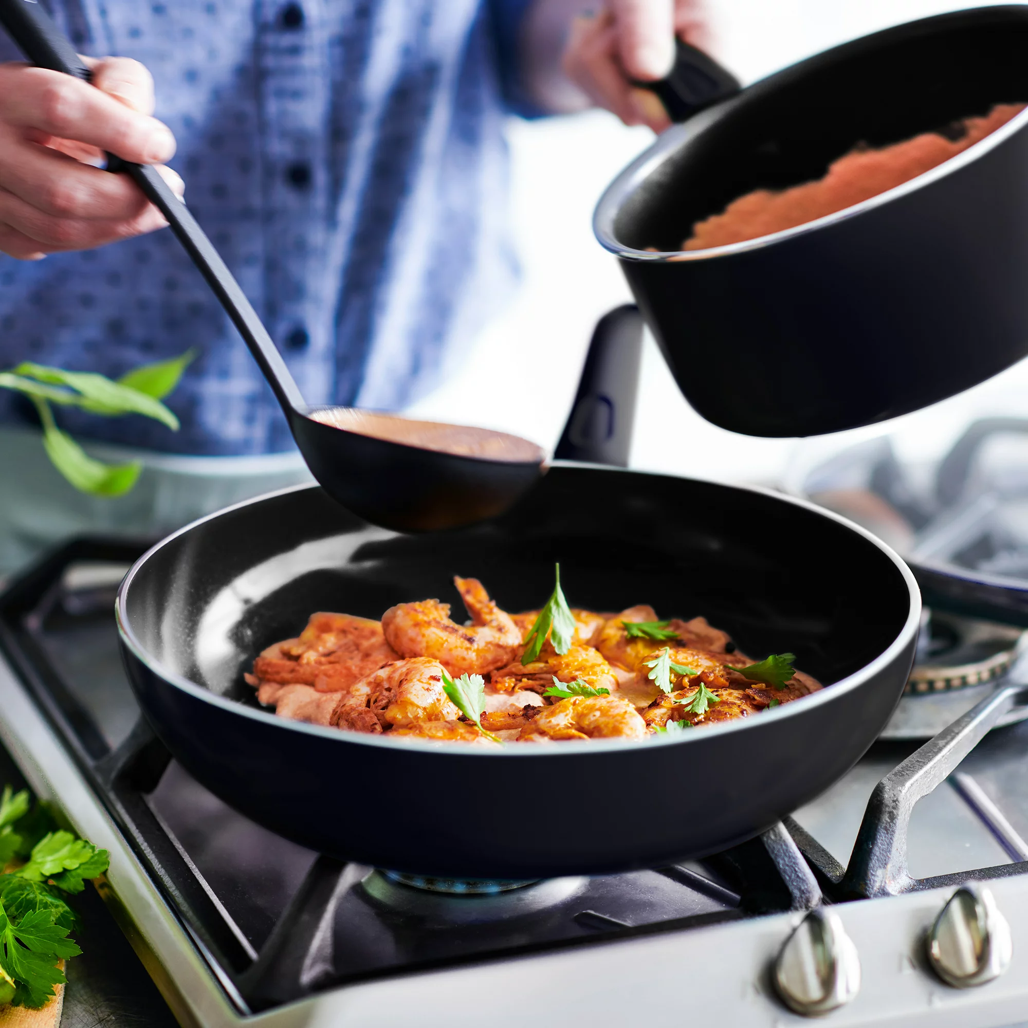 Greenlife Diamond Ceramic Non-stick 13 Piece Cookware Set. Black