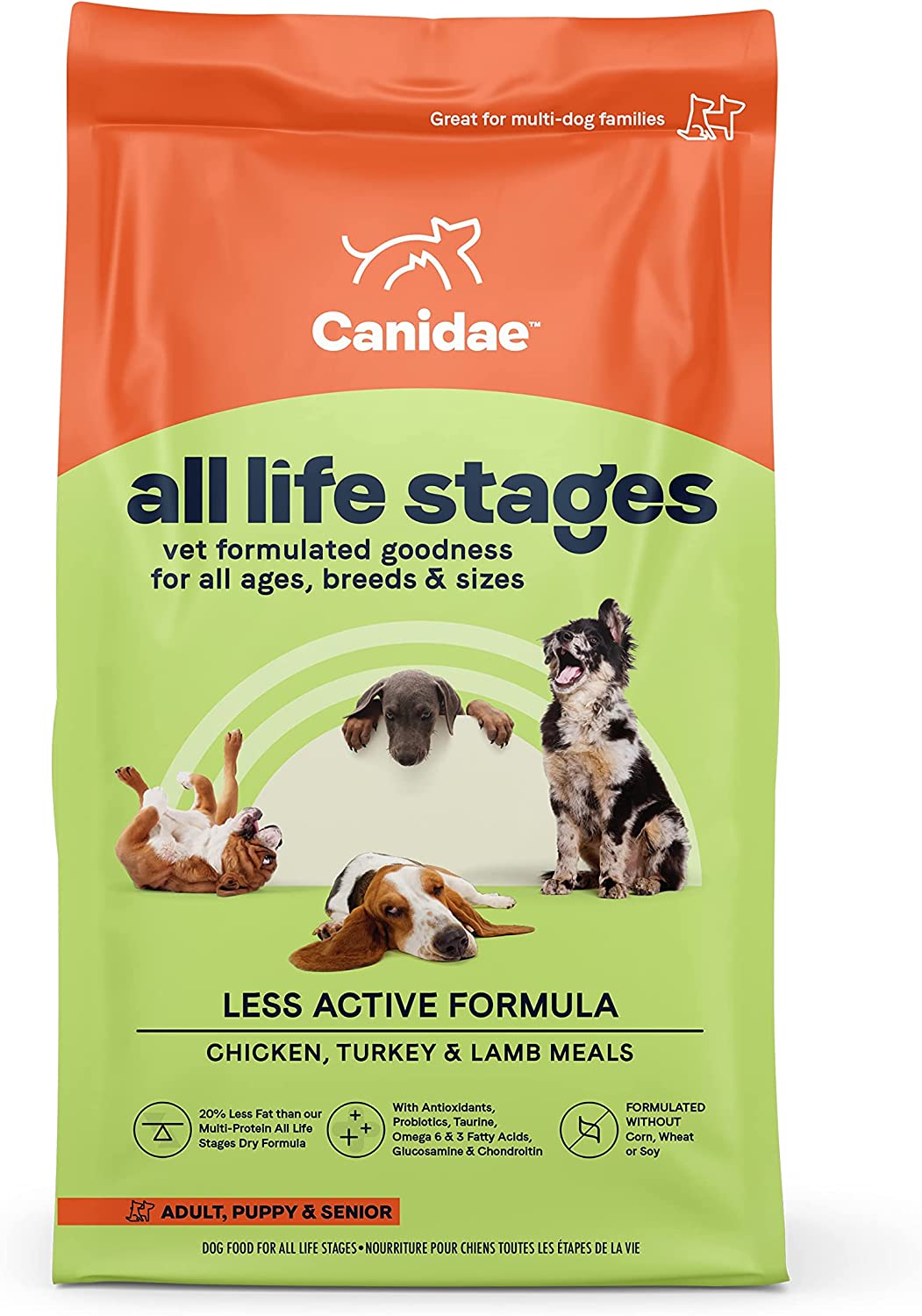 CANIDAE All Life Stages Less Active Chicken Turkey & Lamb Meal Formula Dry Dog Food 30 Pound (Pack of 1)