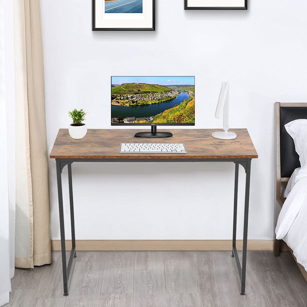 BestOffice 40″ Computer Home Office Gaming Desk Desk Engineered Wood Shelves. Craft Desk Study Writing Table for Home Office.Vintage