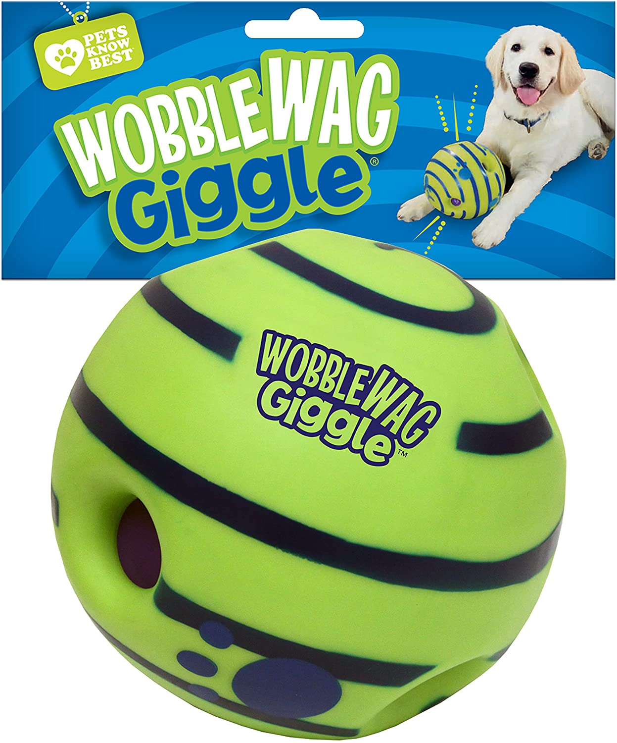 Wobble Wag Giggle Ball. Interactive Dog Toy