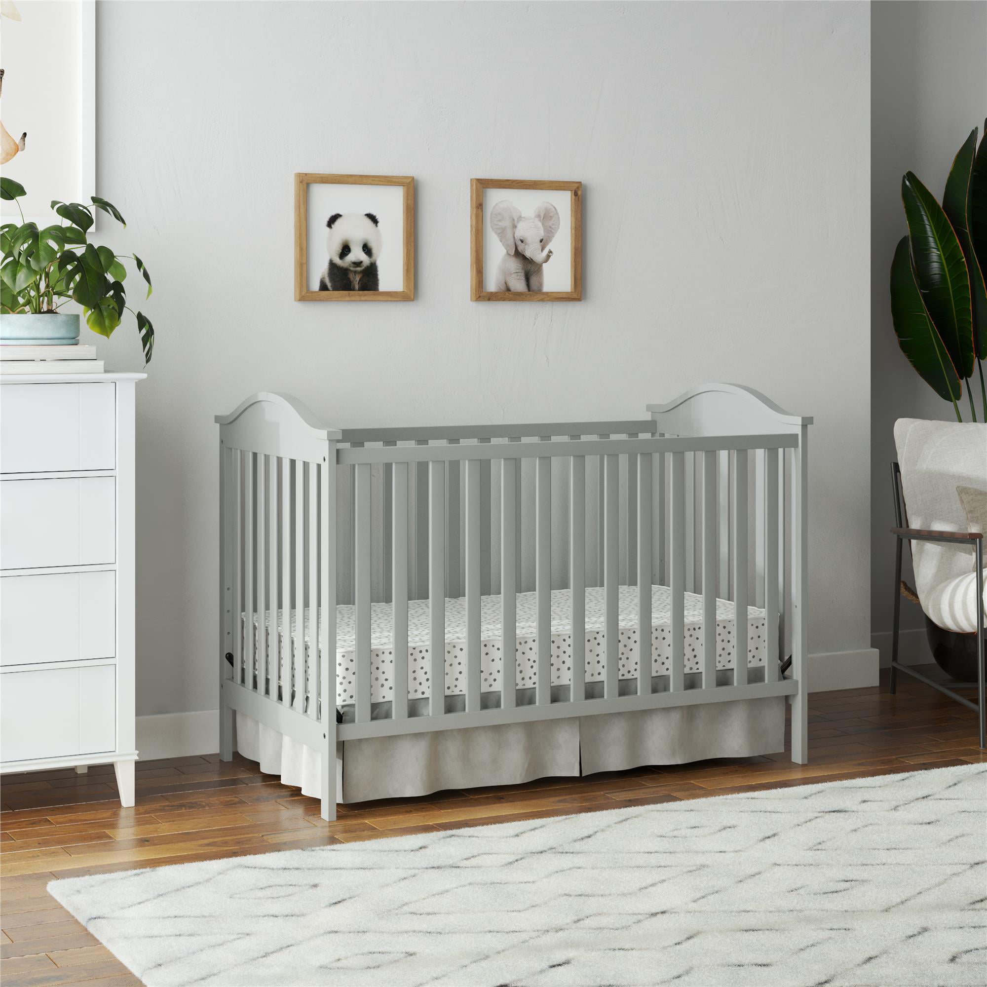 Baby Relax Adele 3-in-1 Convertible Crib. Gray