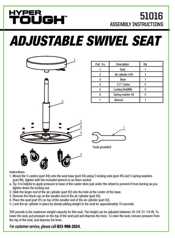 Hyper Tough Black Rolling Automotive Creeper Stool. 300-lb. Model 51016
