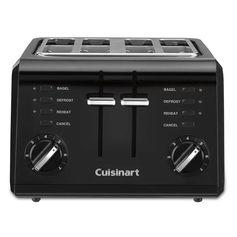Cuisinart CPT-142BK 4-Slice Compact Plastic Toaster. Black