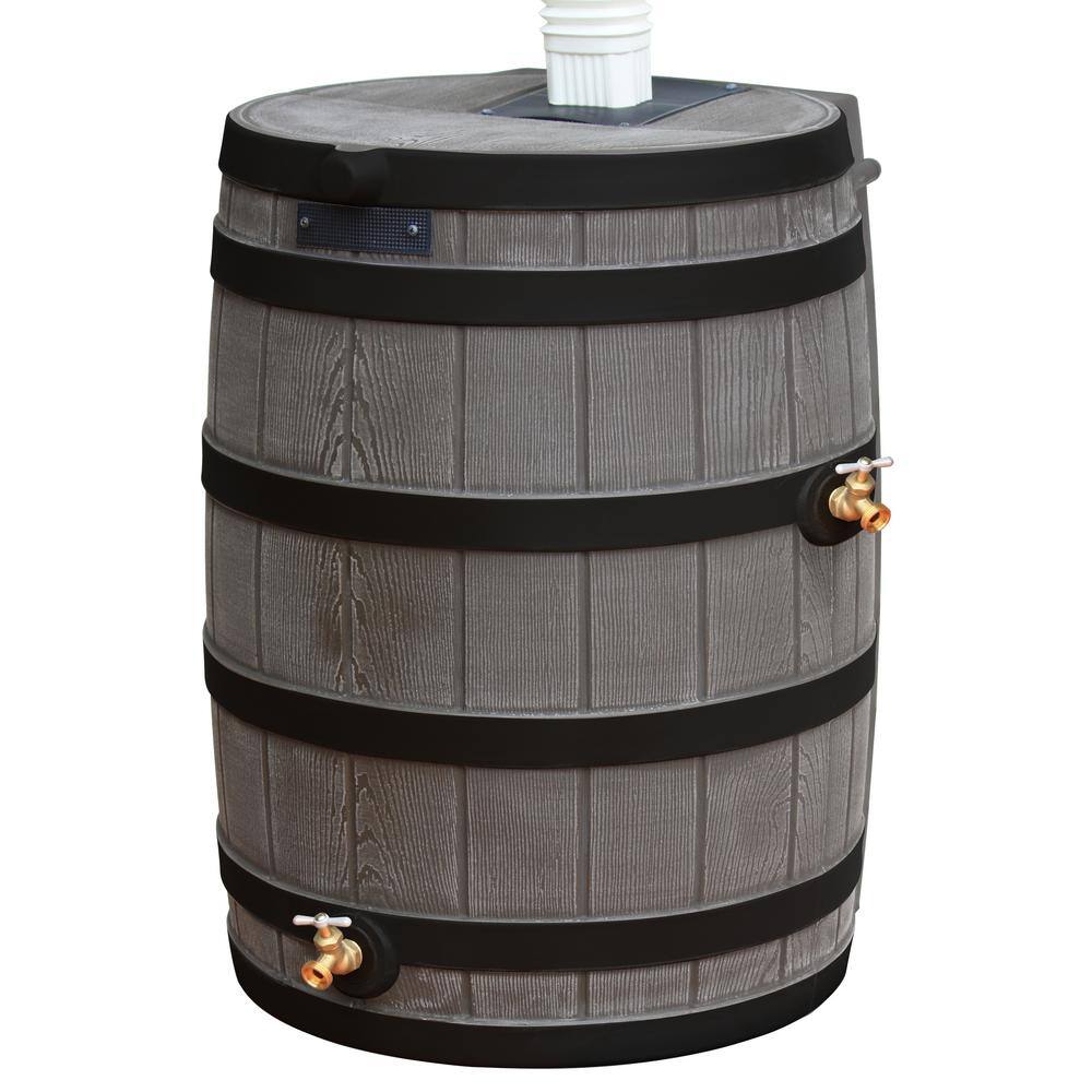 Good Ideas RW50-DR-OAK 50 Gal. Darkened Ribs Oak Rain Wizard