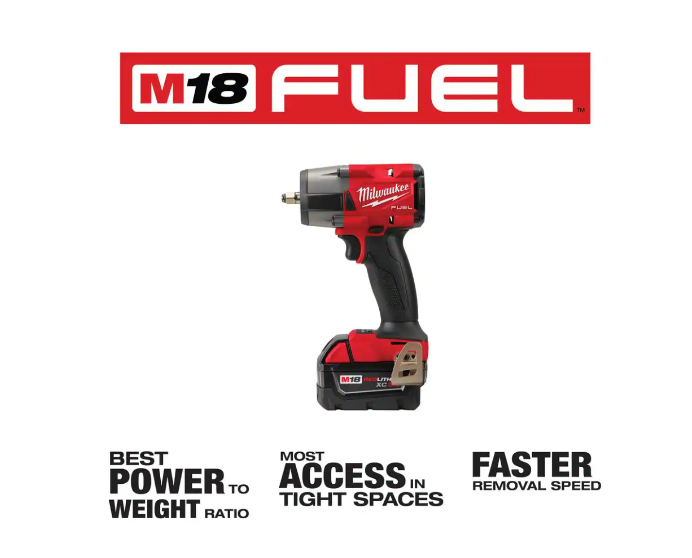 Milwaukee M18 FUEL GEN-2 Mid Torque Brushless Impact Wrench