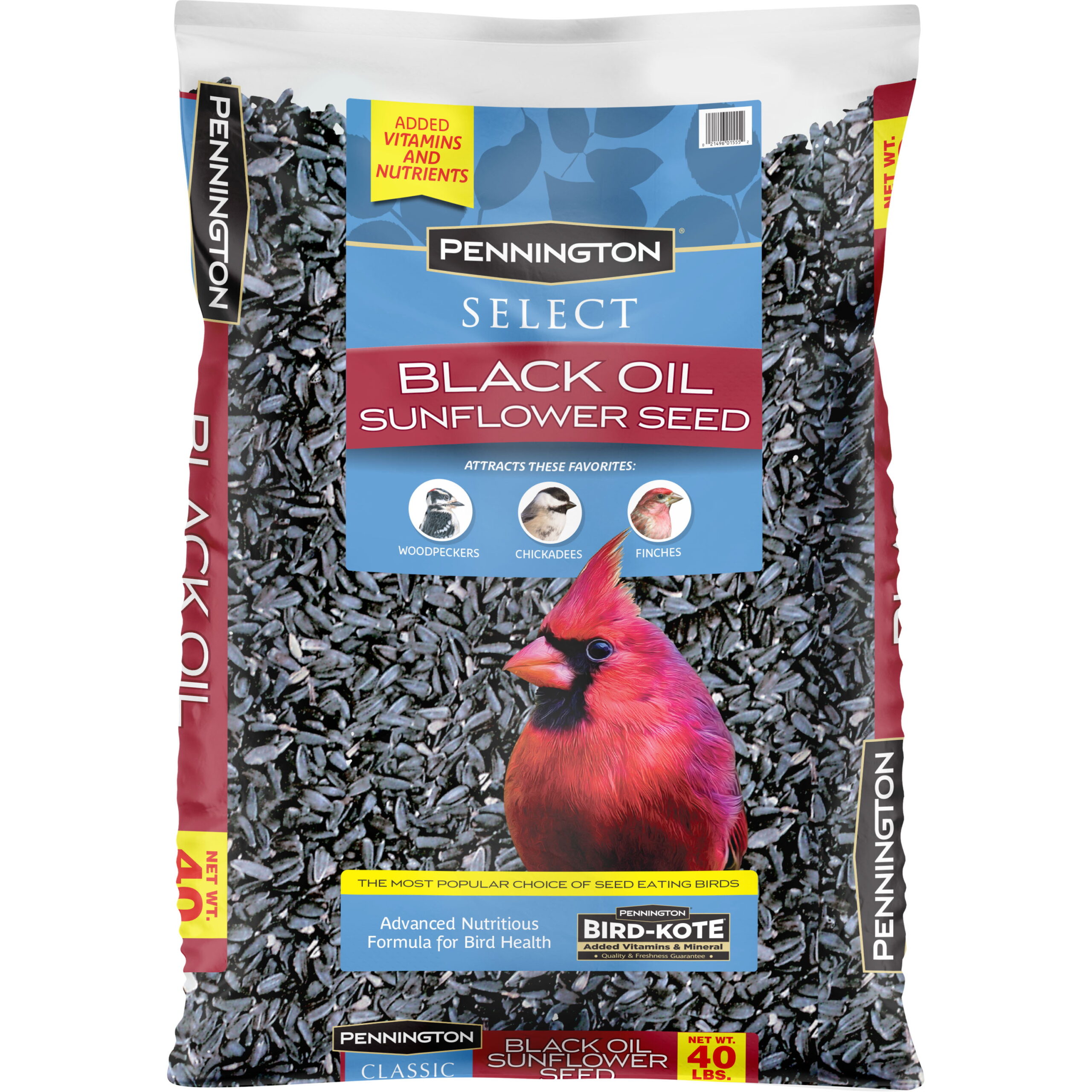 Pennington Select Black Oil Sunflower Seed Wild Bird Feed. 40 lb. Bag