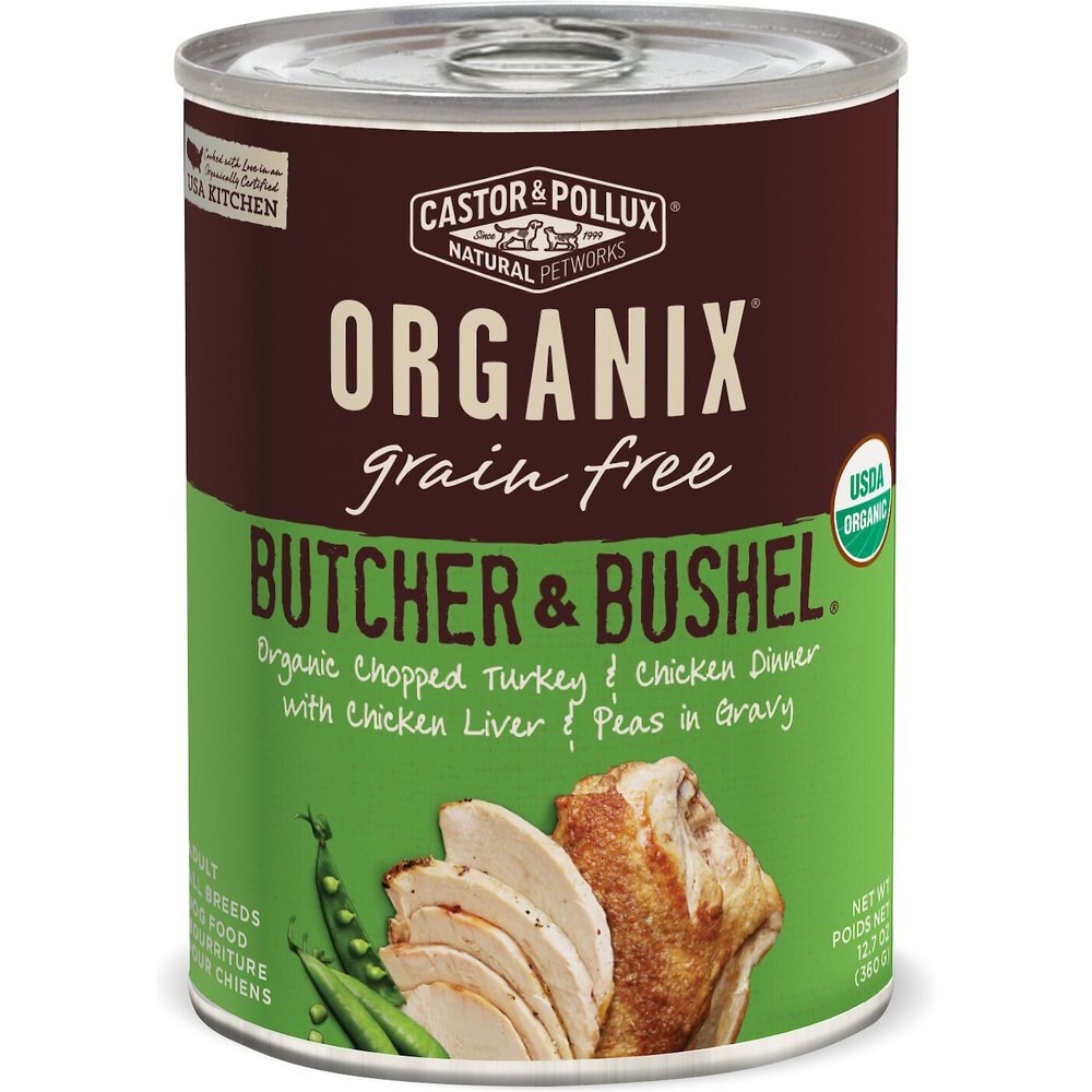 Castor & Pollux Organix Grain-Free Butcher & Bushel Organic Chopped Turkey & Chicken Dinner Adult Canned Dog Food