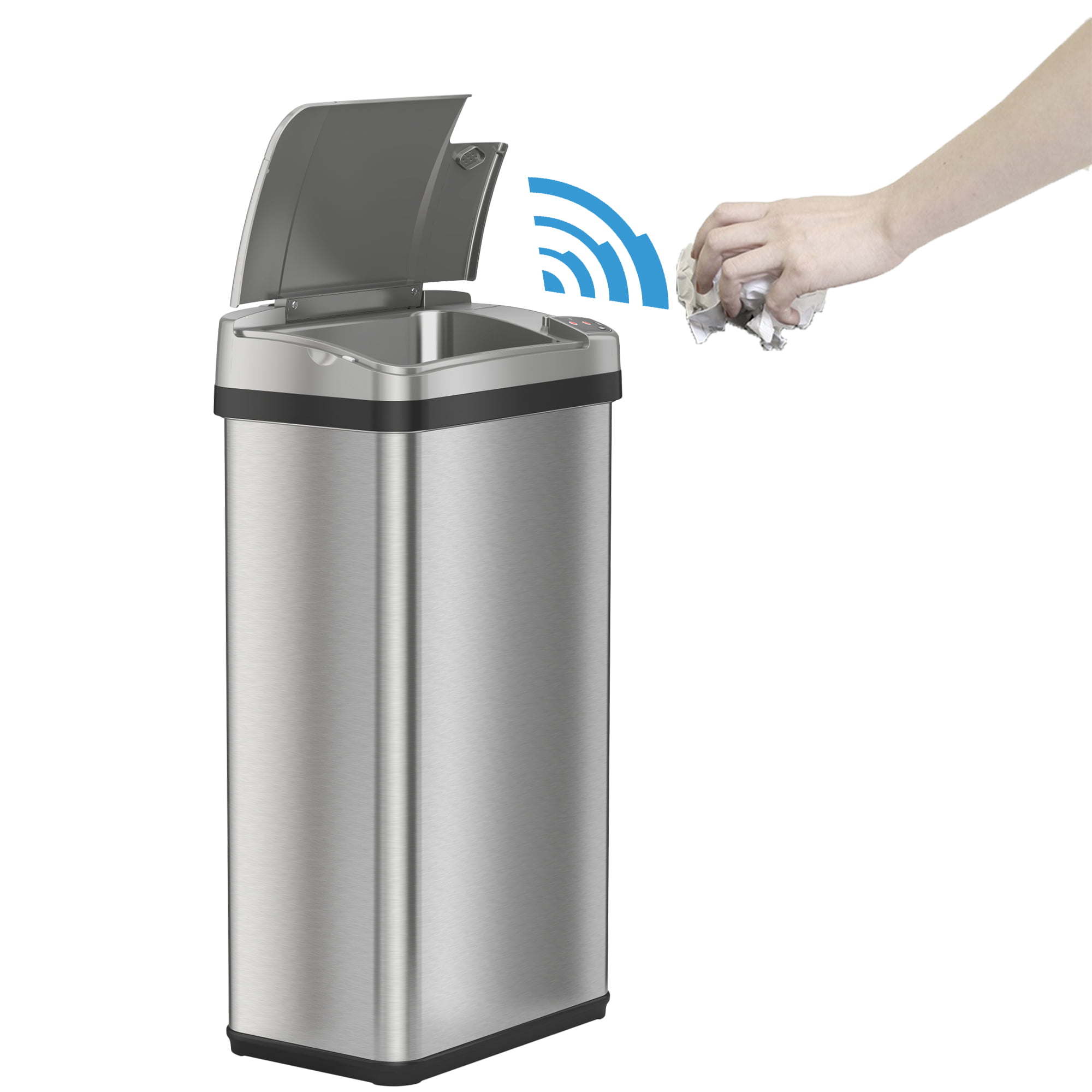 iTouchless 4-Gal Multifunction Sensor Trash Can. Stainless Steel