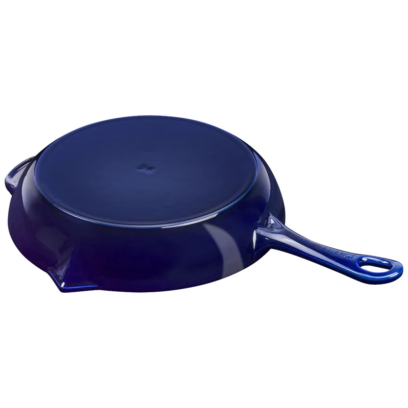 Staub 1222691 Cast Iron 10-inch Fry Pan - Dark Blue. Made in France
