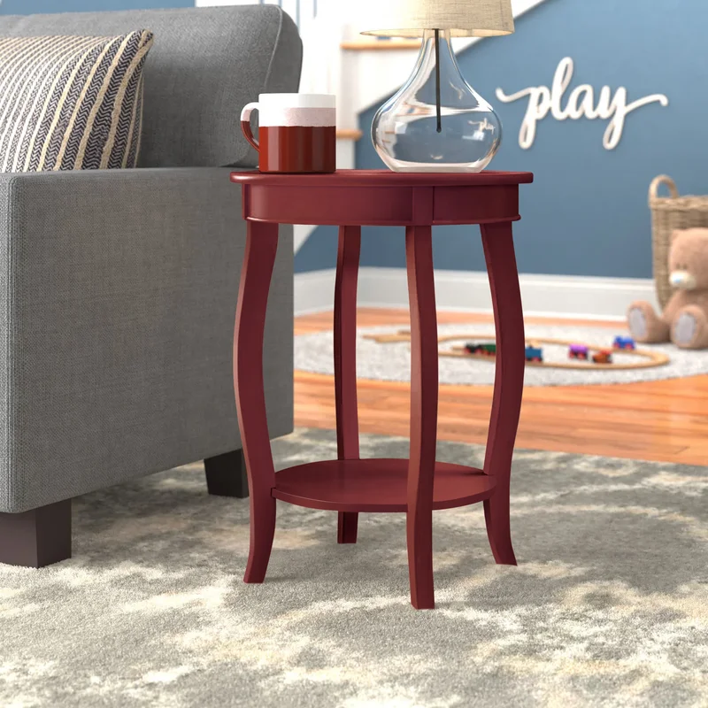 Winston Porter Carminella 24” Tall End Table Red