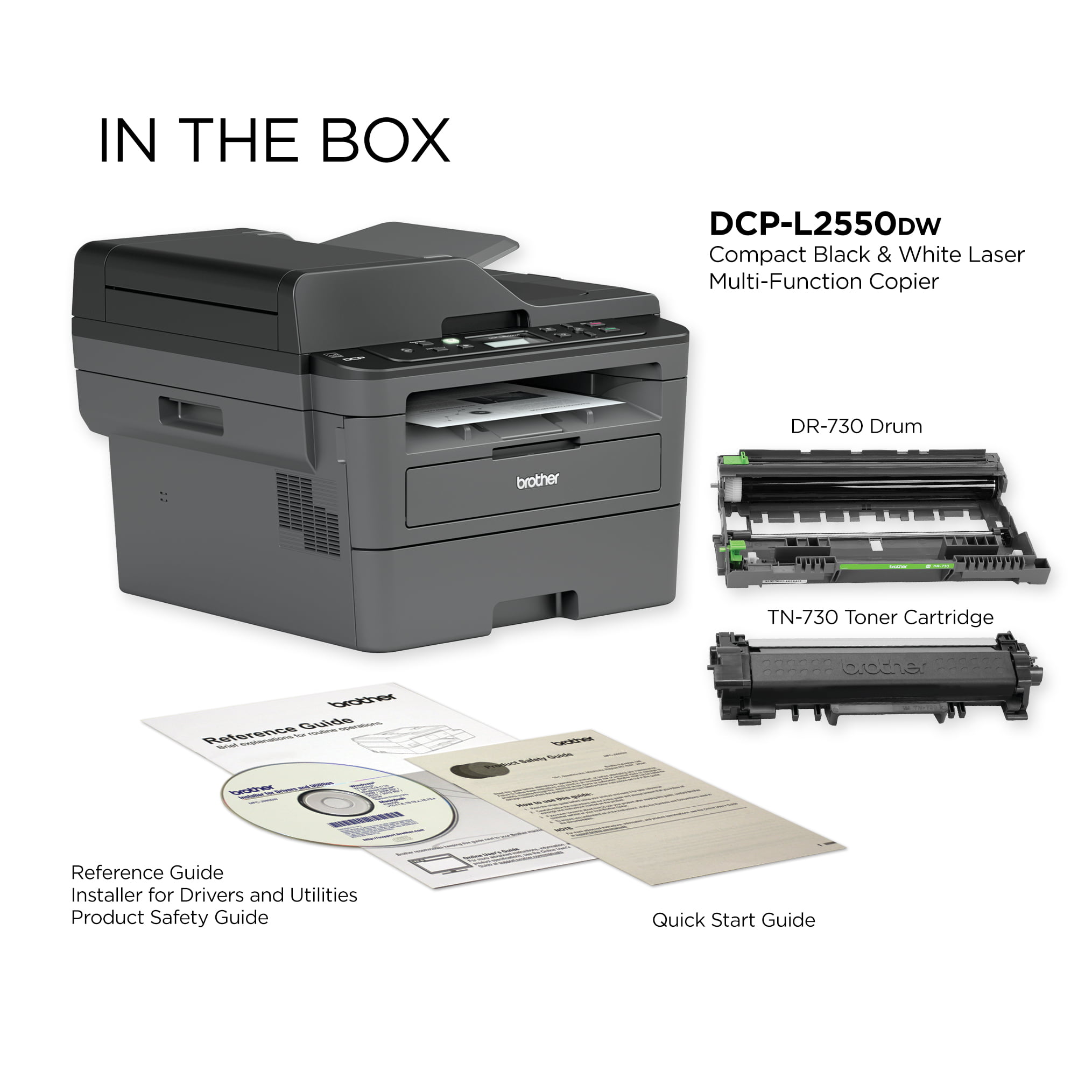 Brother DCP-L2550DW Monochrome Laser All-In-One Printer. Wireless Networking. Duplex Printing