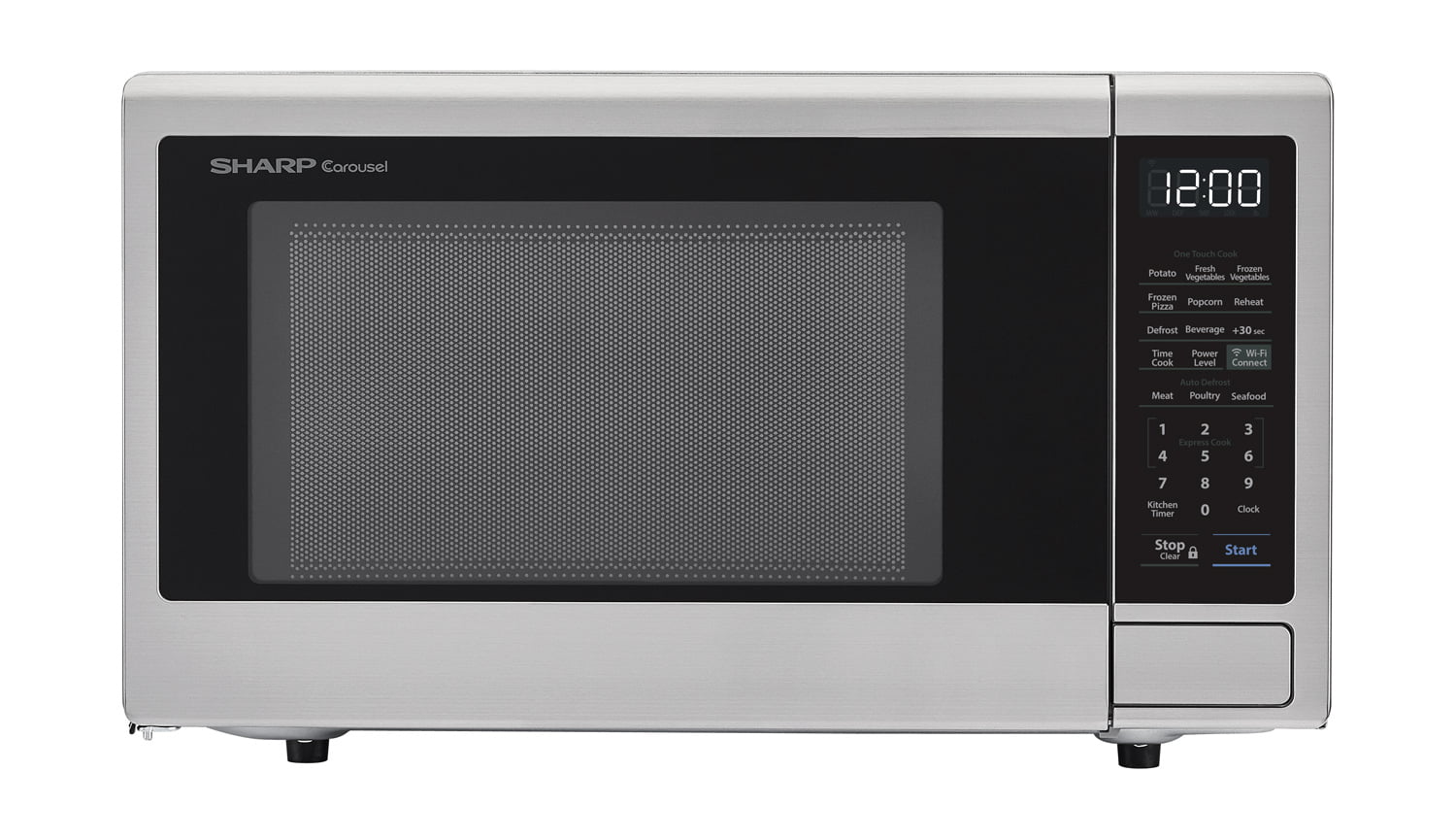 Sharp 1.1-Cu. Ft. Countertop Microwave with Alexa-Enabled Controls. Stainless Steel