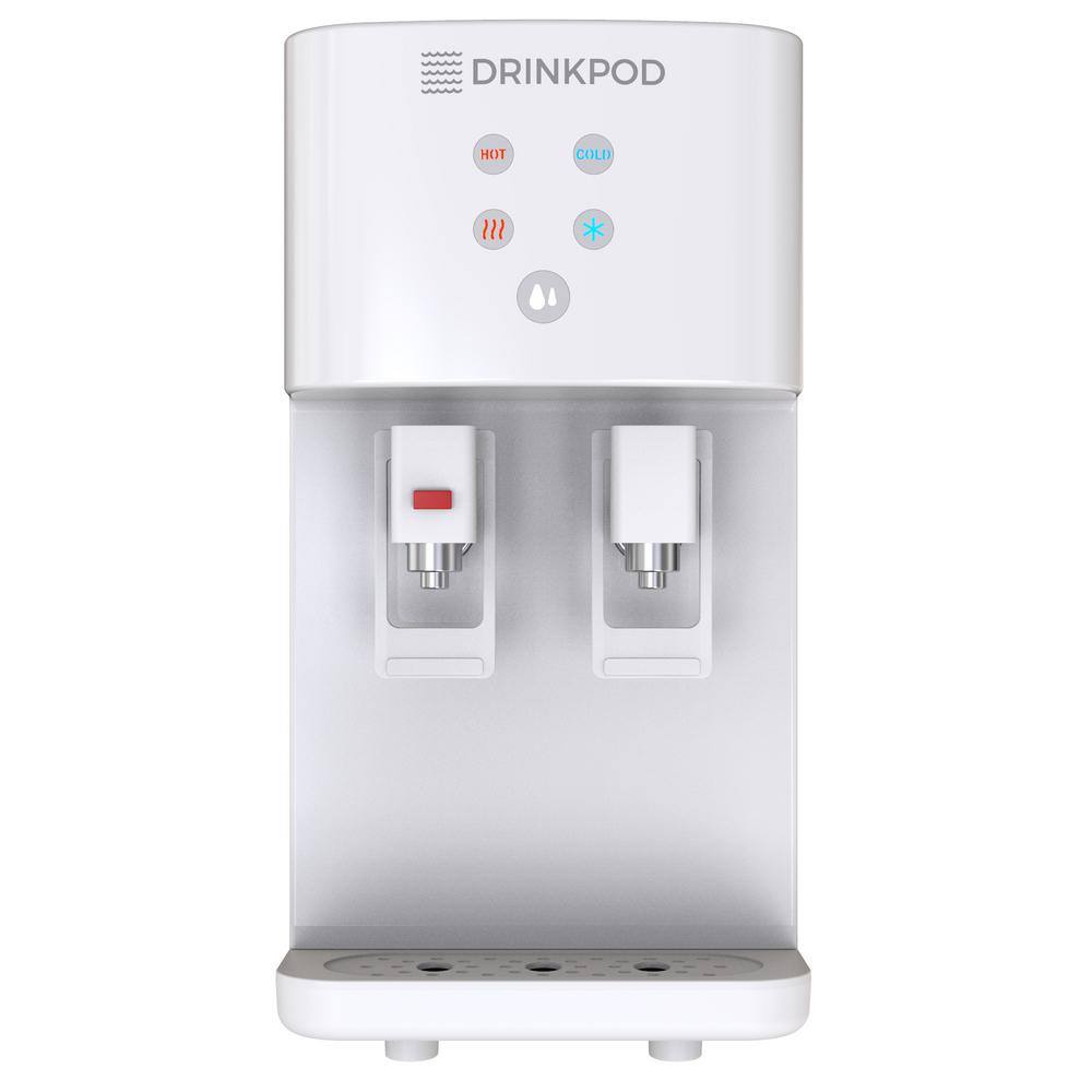 DRINKPOD DP2000 2000 Series Bottleless Water Filtration Cooler with 4 Stage Filtration in White
