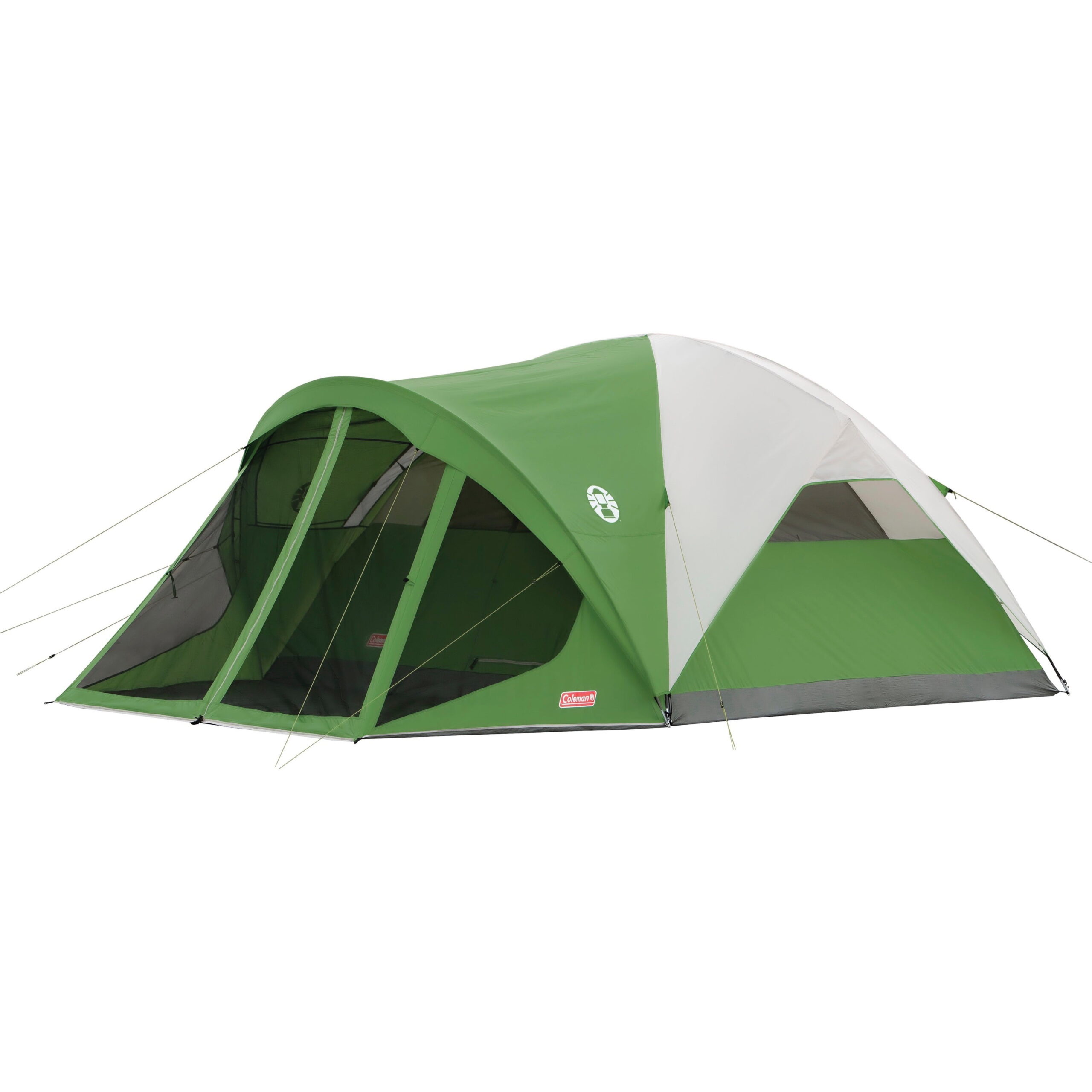Coleman Evanston 6-Person Dome Tent with Screen Room. 2 Rooms. Green