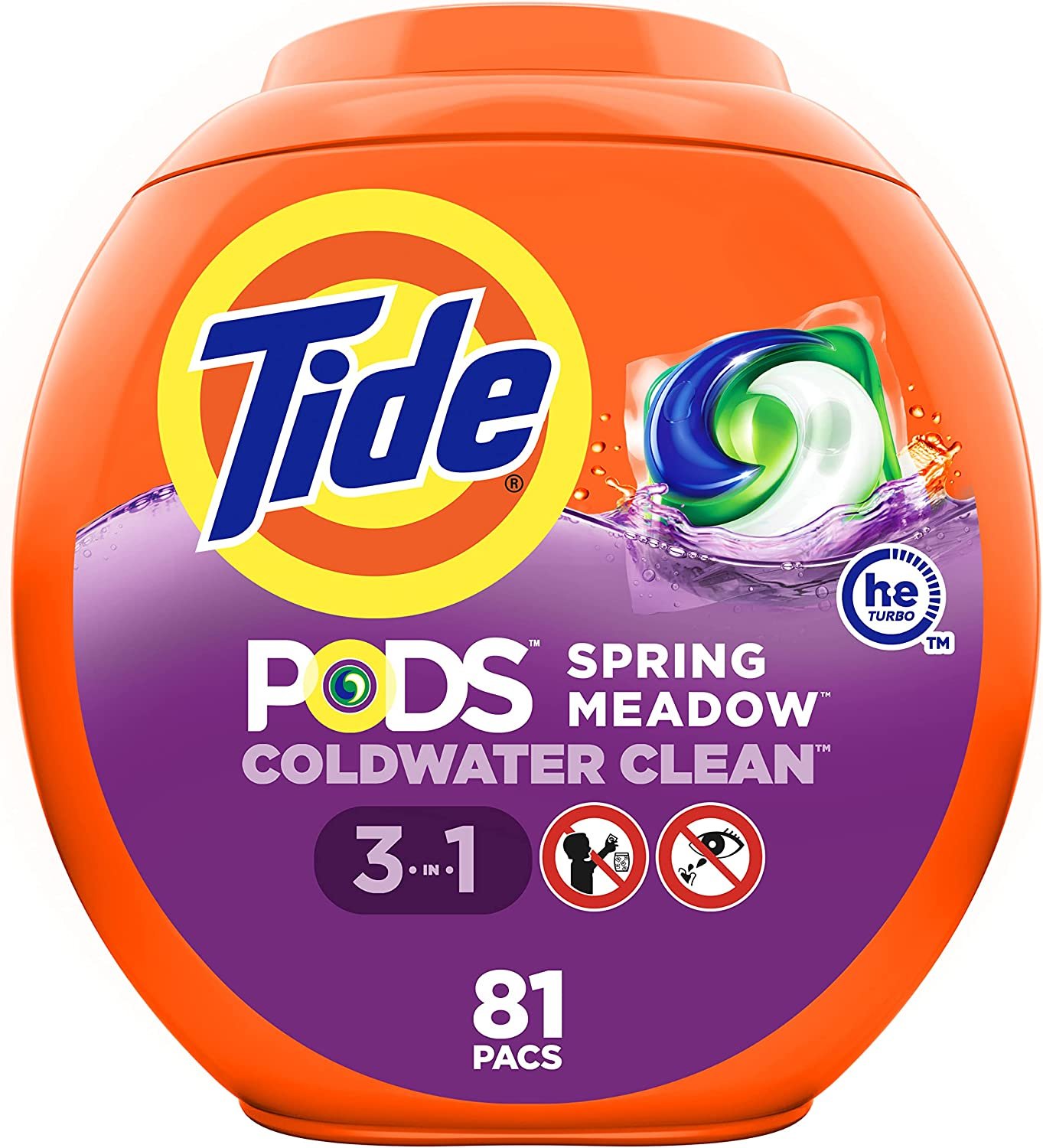 Tide PODS Laundry Detergent Soap Pods. Spring Meadow. 81 count