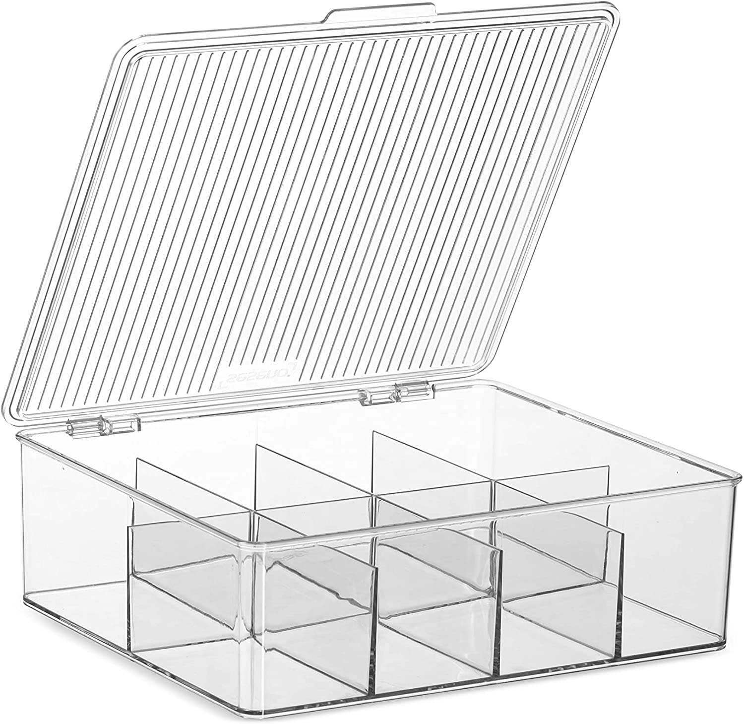 Large Stackable Plastic Tea Bag Organizer. Condiment Accessories Holder (2 Pack)