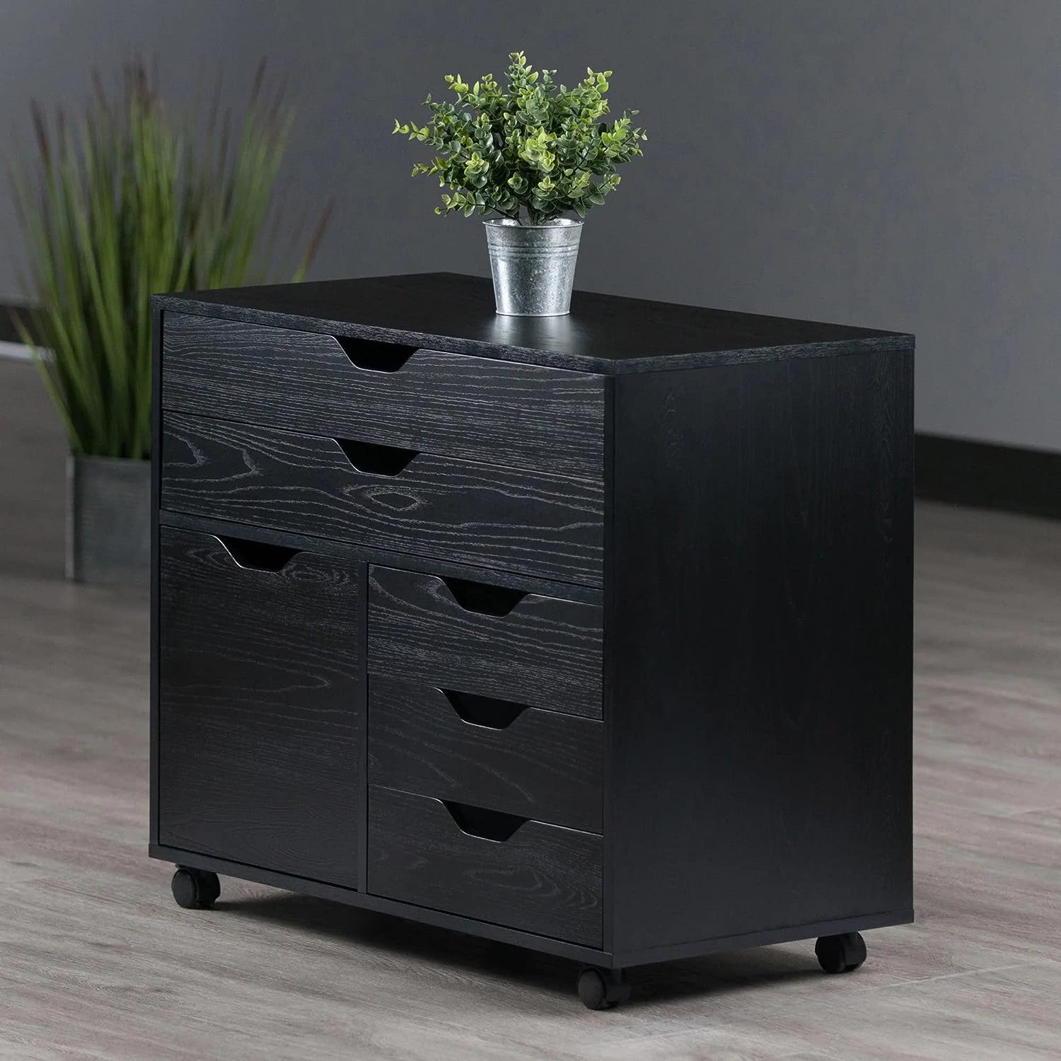 Winsome Wood Halifax Cabinet/Cupboard. 26 H. Black