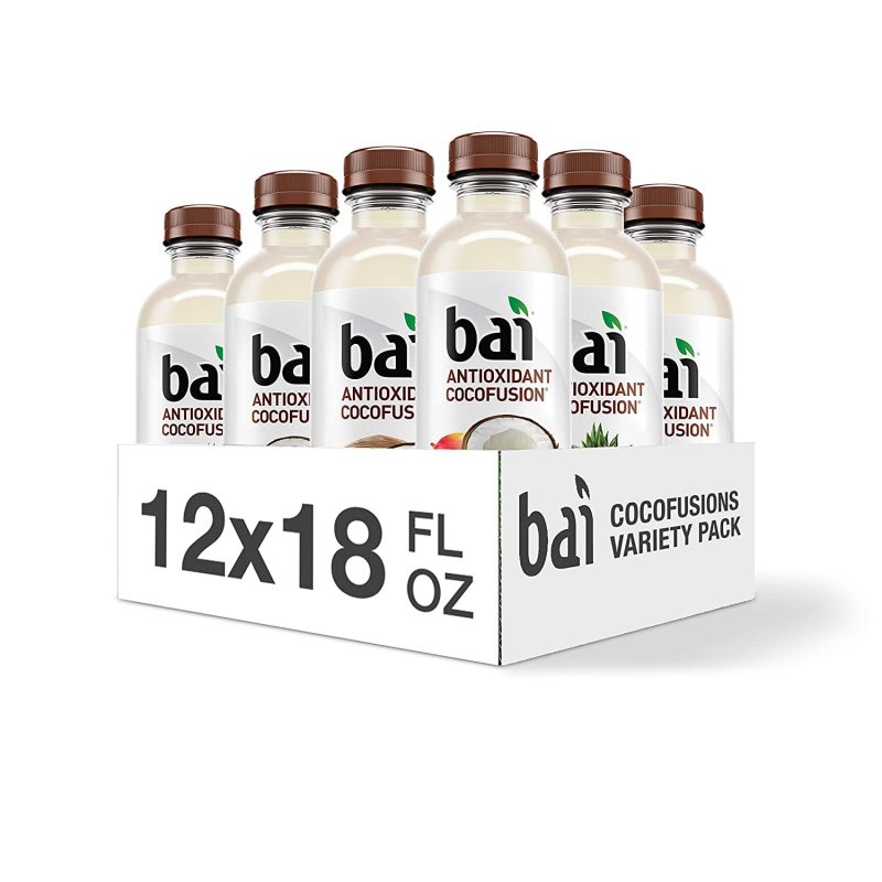 Bai Cocofusions Variety Pack. Coconut Flavored Water. 18 Fl Oz. 12 Pack