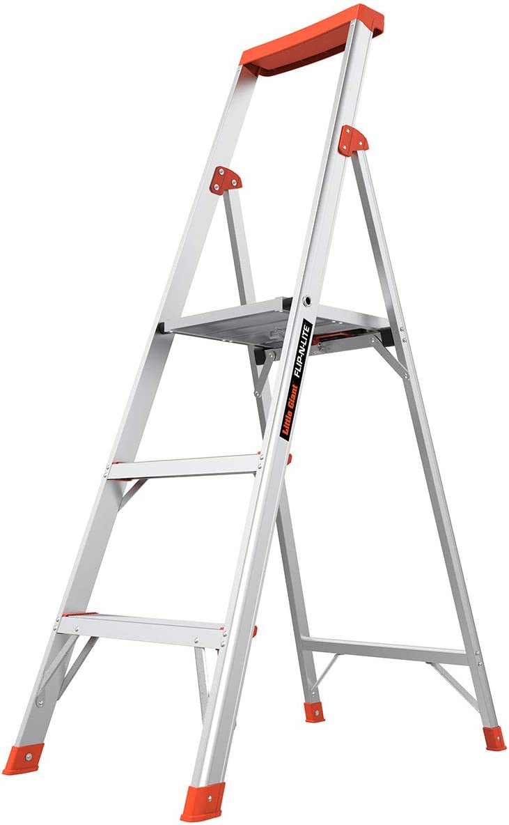 Little Giant Ladder Systems Flip-N-Lite. 5-Foot. Stepladder. Aluminum. Type 1A. 300 lbs Rated (15273-001)