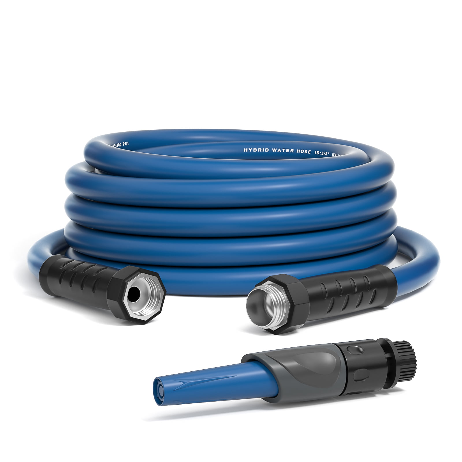 Gardguard Garden Hose 25ft x 5/8″ Heavy Duty. Lightweight Not for Drinking Water. Include Nozzle. Deep Blue