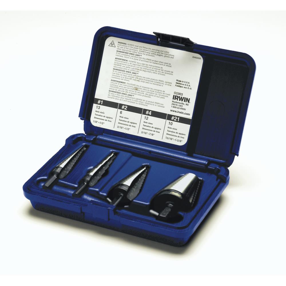 IRWIN UNIBIT 4-Piece 1/4-in Step Drill Bit Set (1/4-in to 1-3/8-in)