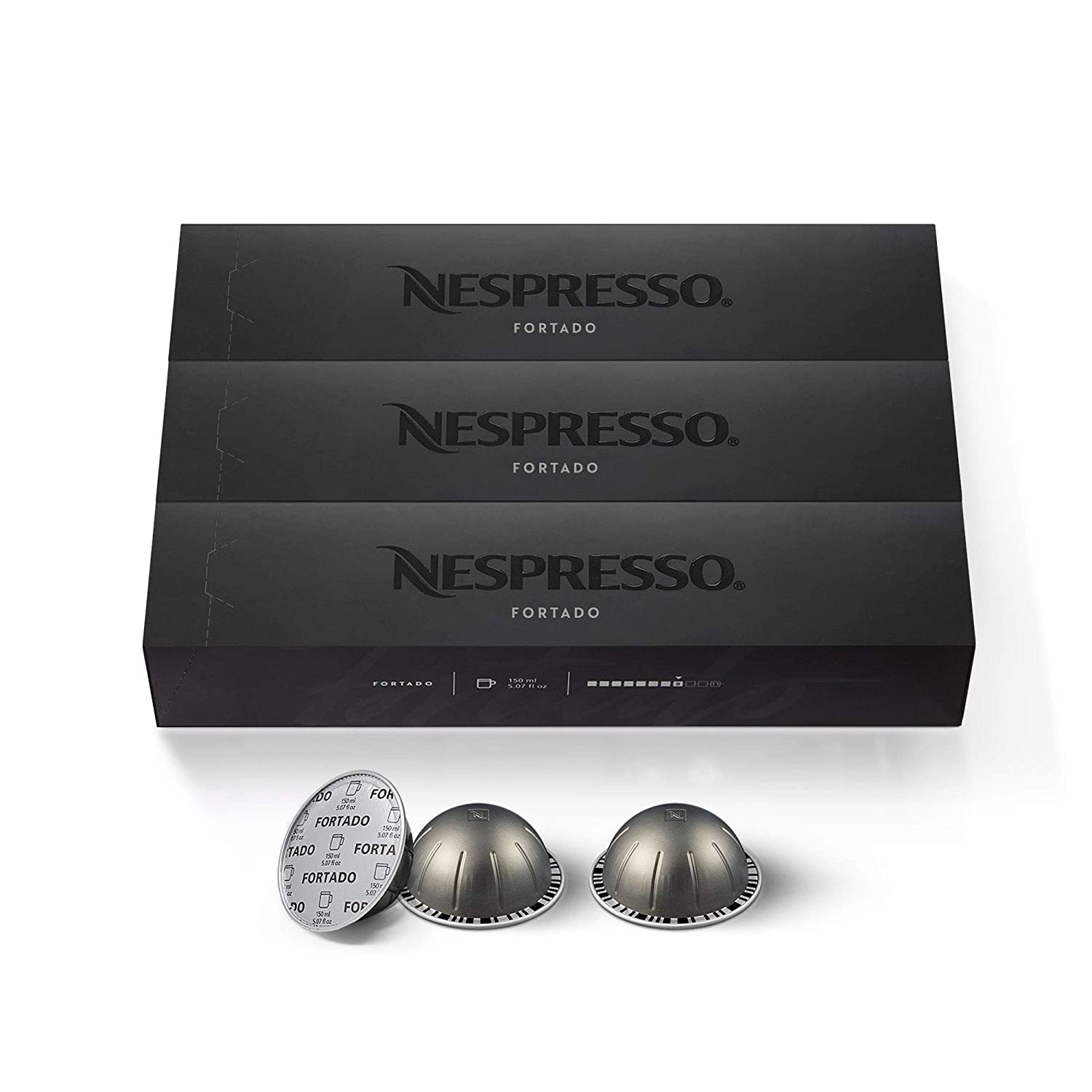 Nespresso Capsules VertuoLine. Fortado Gran Lungo Americano. 30 Count