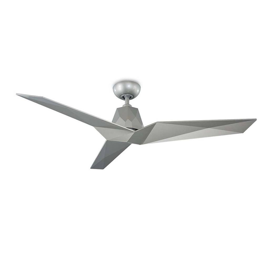 Modern Forms  Vortex 60 in. Indoor/Outdoor Automotive Silver 3-Blade Smart Ceiling Fan with Wall Control