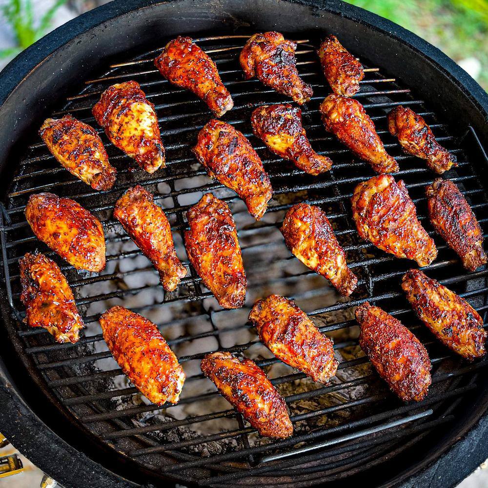 Lifesmart SCS-K15C 15 in. Kamado Ceramic Charcoal Grill in Blue with Free Cover. Electric Starter and Pizza Stone