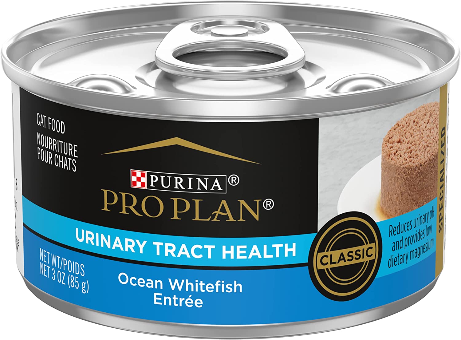 Purina Pro Plan Urinary Tract Cat Food Wet Pate. Urinary Tract Health Ocean Whitefish Entree - (24) 3 oz. Pull-Top Cans