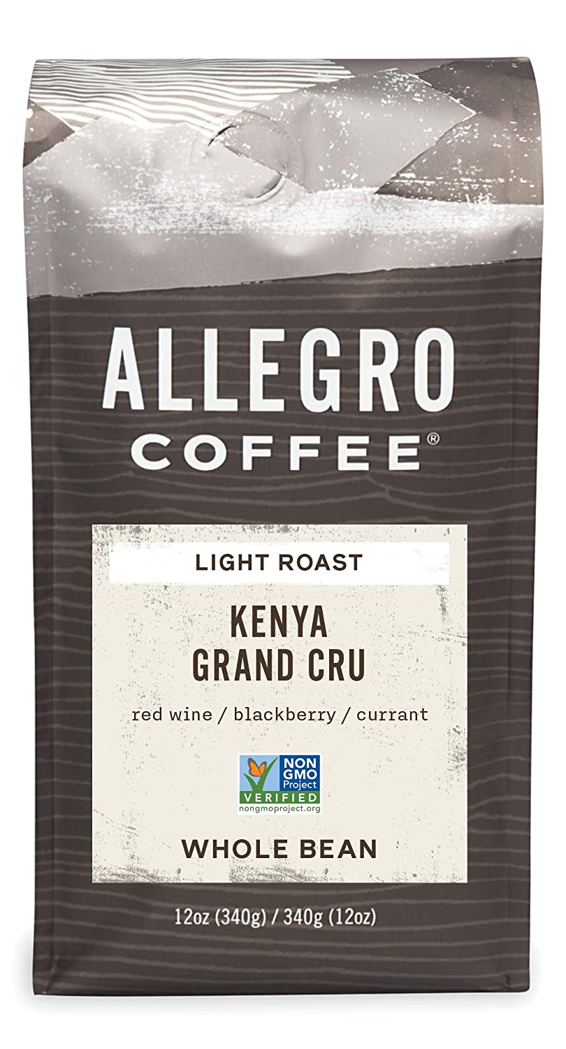Allegro Coffee Kenya Grand Cru Whole Bean Coffee. 12 oz
