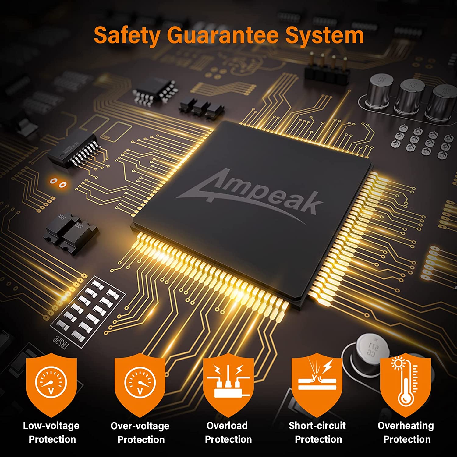 Ampeak 400W Power Inverter 12v to 110v Car Inverter DC to AC 3.1A 2 USB Charge Ports 2 Outlets