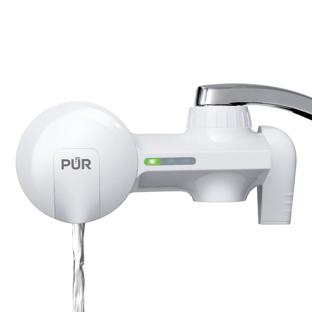PUR PLUS Water Filtration System. White – Horizontal Faucet Mount for Crisp. Refreshing Water. PFM150W