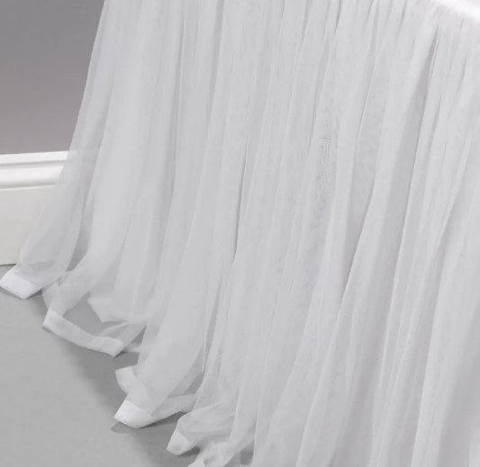 Couture Dreams Whisper White King Bed Skirt