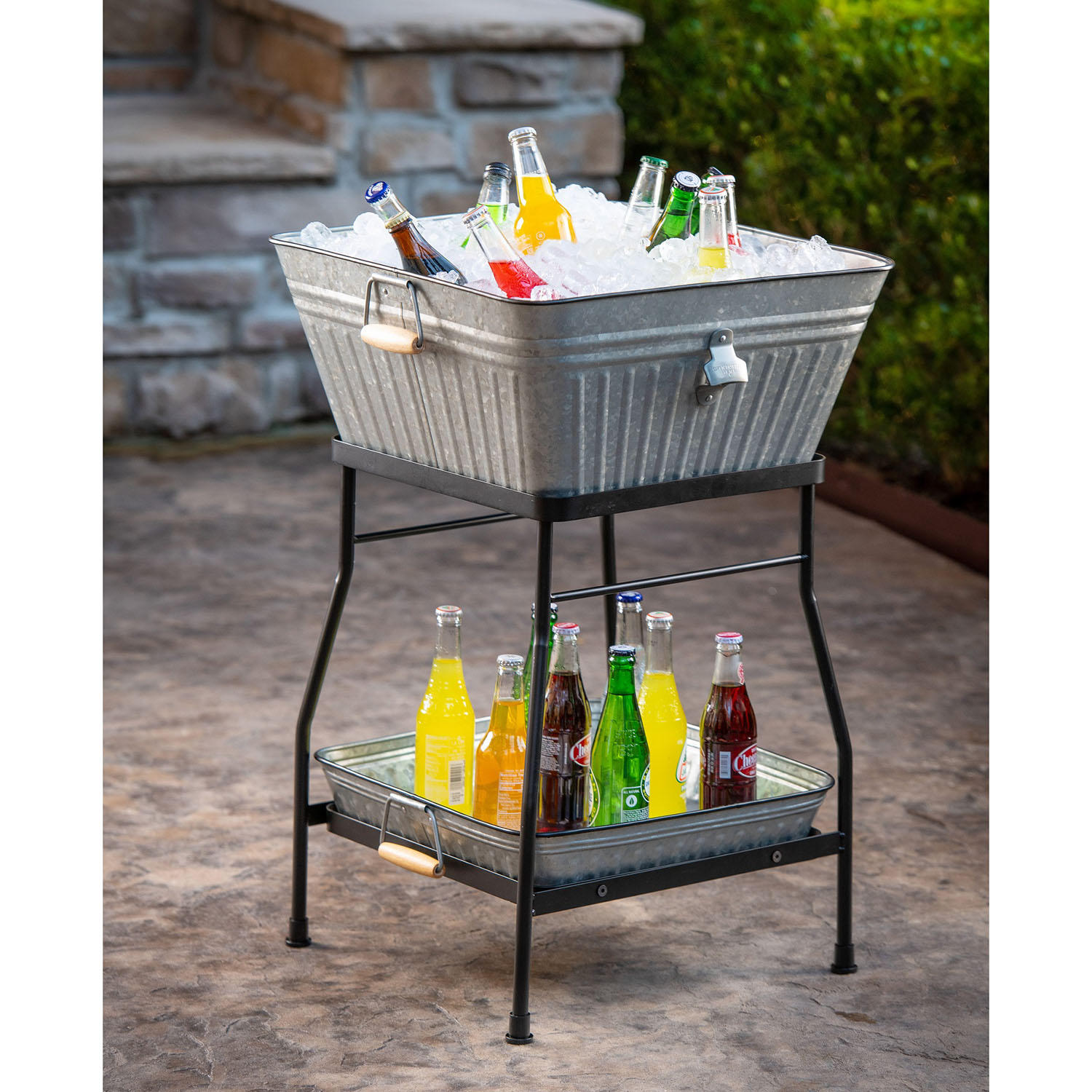 Member-s Mark Beverage Tub and Tray with Stand Set