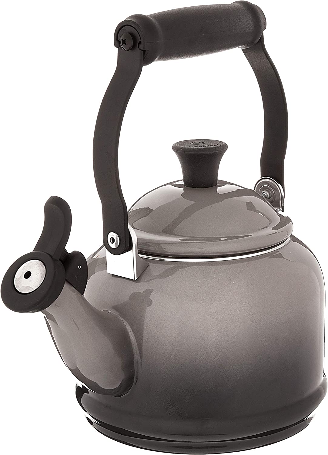 Le Creuset Q9401-7F Enamel On Steel Demi Tea Kettle. 1.25 qt.. Oyster