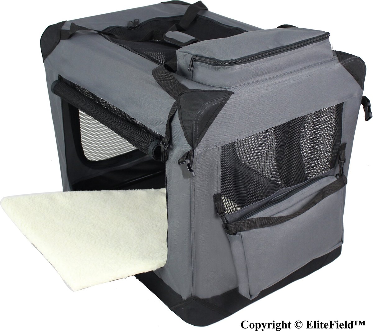 EliteField 3-Door Collapsible Soft-Sided Dog Crate