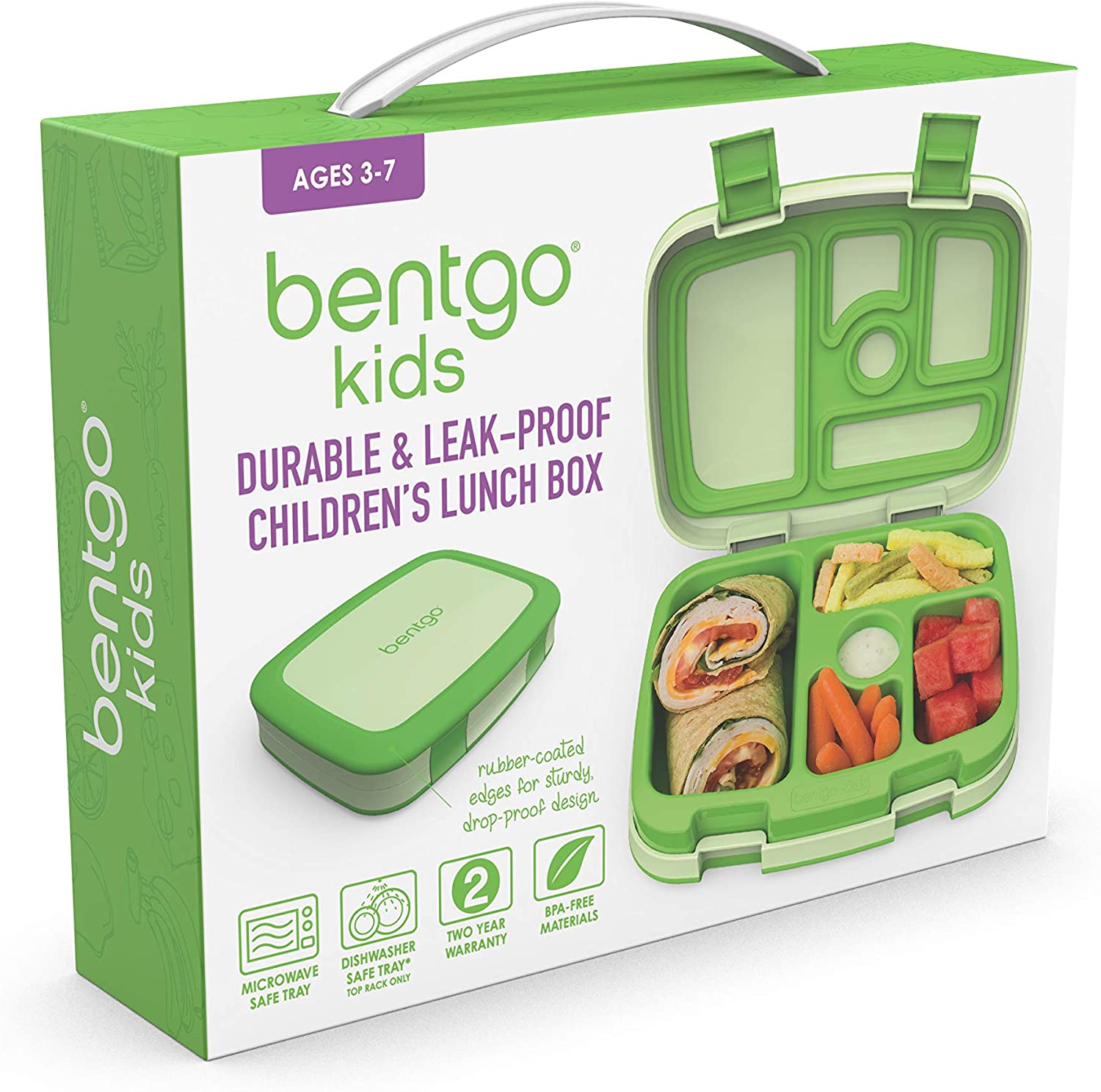 Bentgo Kids Children's Lunch Box. Leak-Proof. Ideal Portion Sizes for Ages 3 to 7