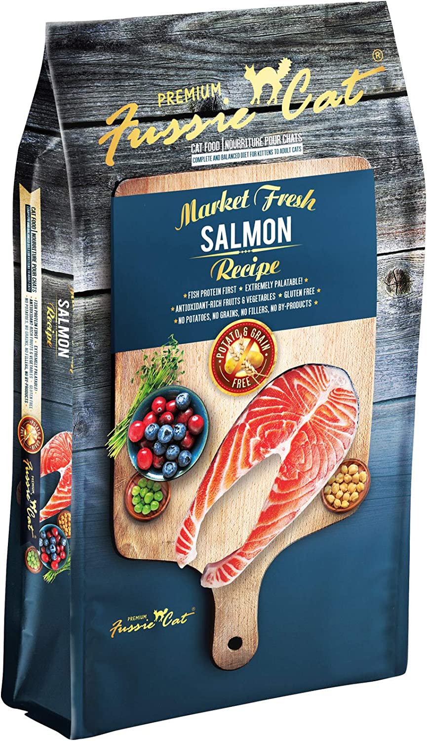 Fussie Cat Market Fresh Salmon Recipe Grain-Free Dry Cat Food 10 Pound (Pack of 1)