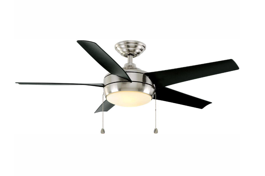 Home Decorators Collection 51565 Windward 44 in. LED Brushed Nickel Ceiling Fan with Light Kit