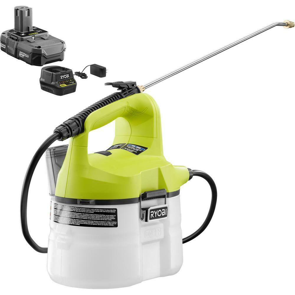 RYOBI P2810 ONE+ 18V Cordless Battery 1 Gal. Chemical Sprayer with 1.3 Ah Battery and Charger