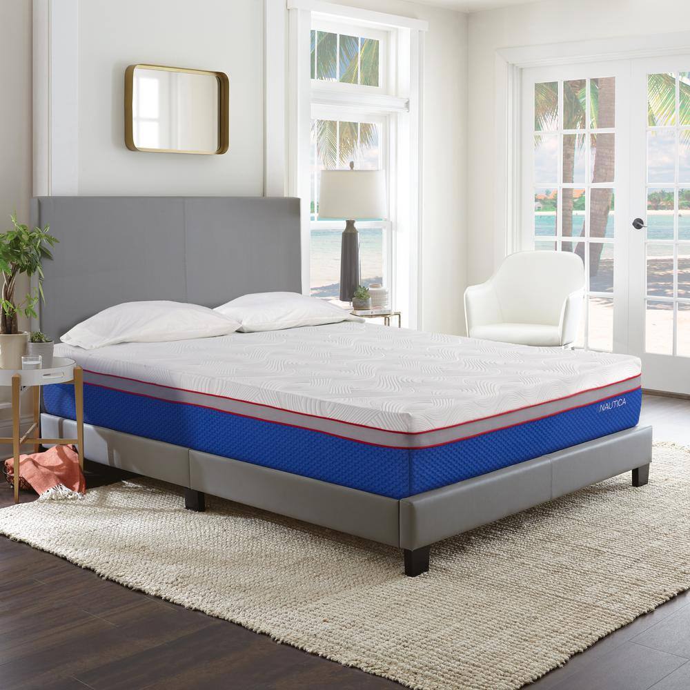 Nautica  Home Serenity Mattress. 12 inch Memory Foam Bed. Cooling Gel. Medium Plush Comfort Support. Queen