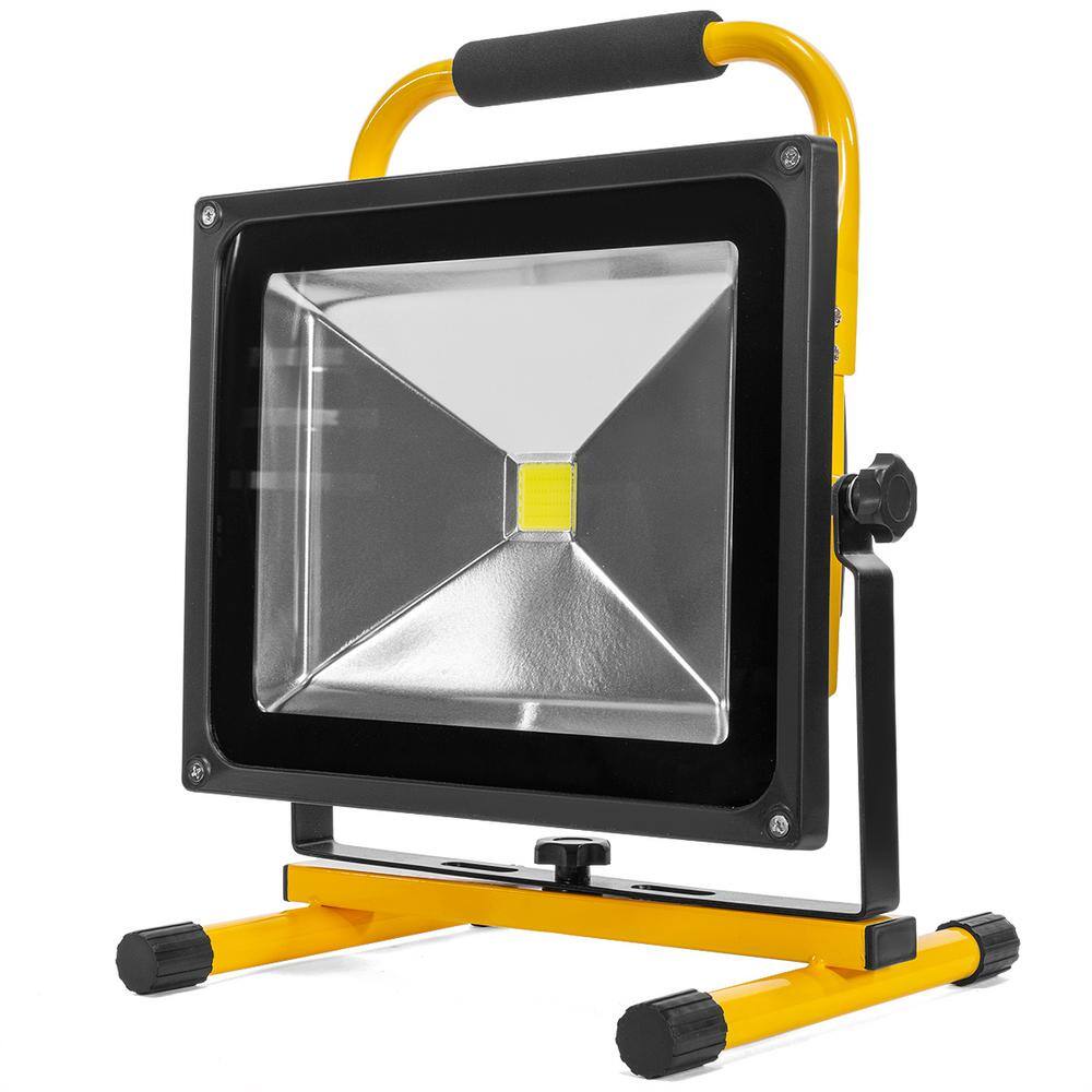 XtremepowerUS 95123 Rechargeable LED Work Light 50-Watt Cordless Portable COB Flood Light with Handle