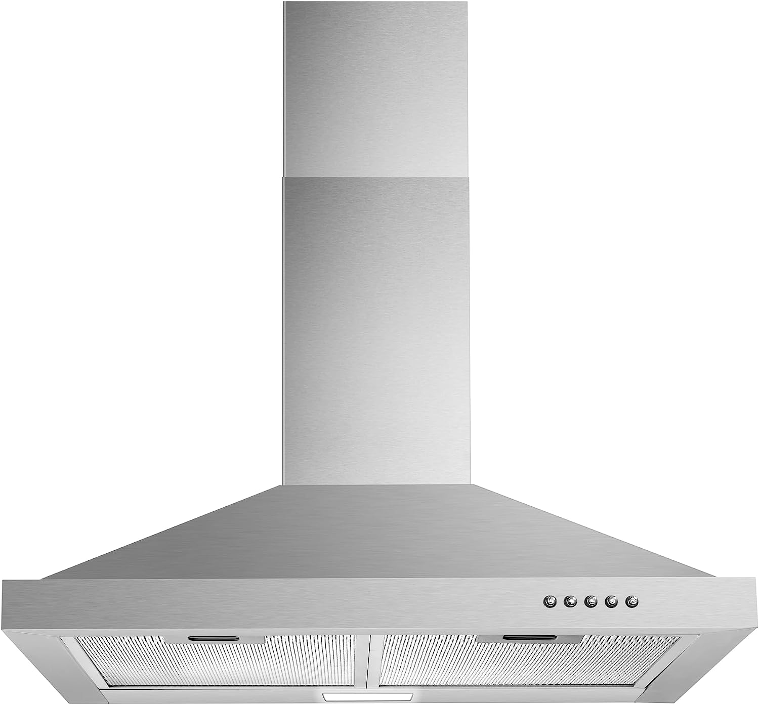 Tieasy Wall Mount Range Hood 30 inch with Ducted/Ductless Convertible Duct. Stainless Steel Chimney-Style Over Stove Vent Hood with LED Light. 3 Speed Exhaust Fan. 450 CFM