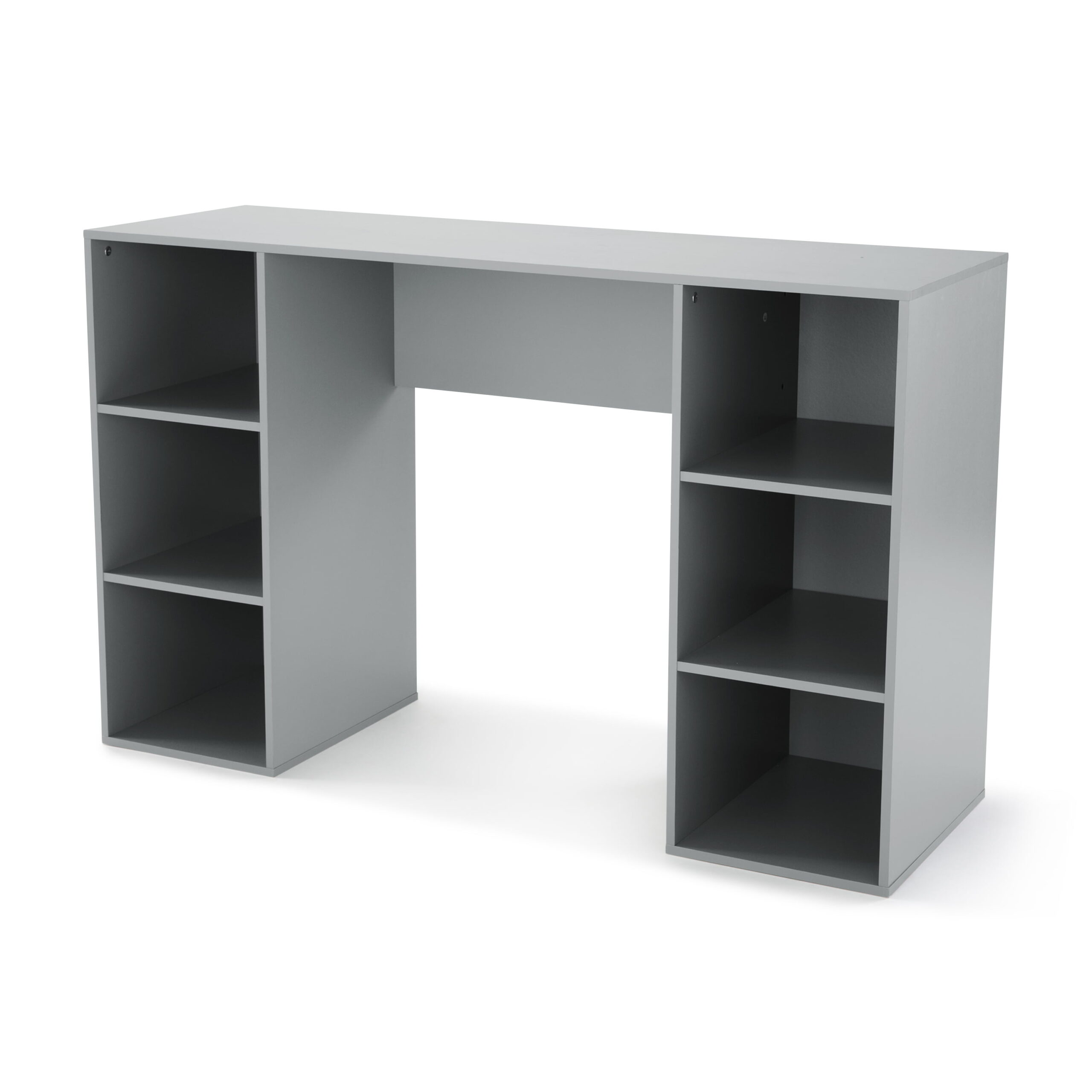 Mainstays 6-Cube Storage Computer Desk. Gray