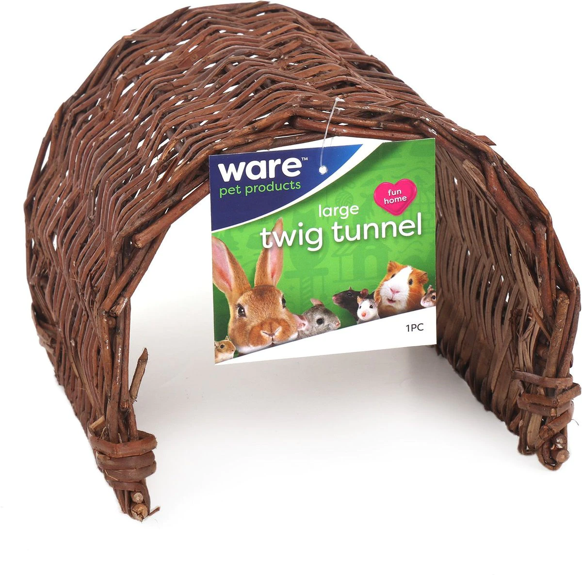 Ware Manufacturing Hand Woven Willow Twig Tunnel Small Pet Hideout. Large