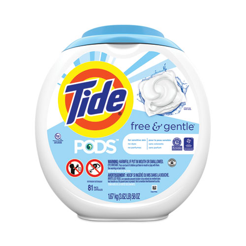 Tide Pods. Unscented. 81 Pods/Tub