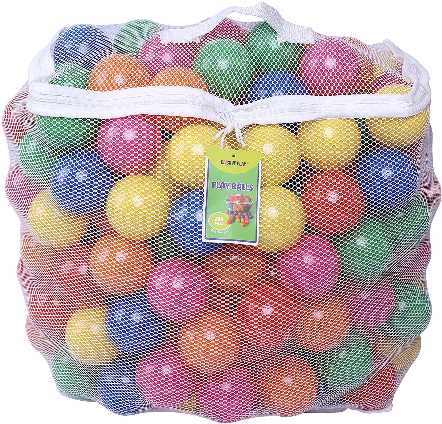 Click N- Play Ball Pit Balls for Kids. Plastic Refill Balls. 200 Pack